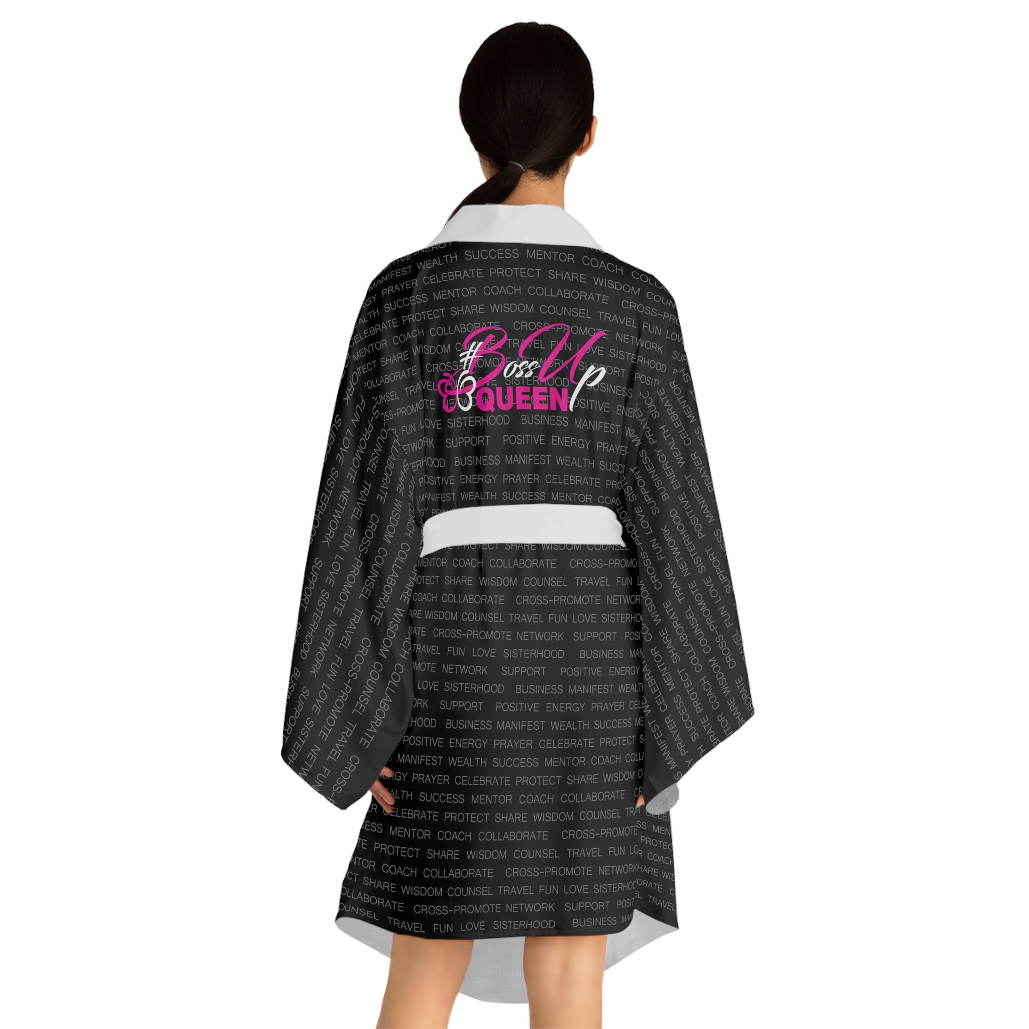 Long Sleeve Boss Up Queen Kimono Robe