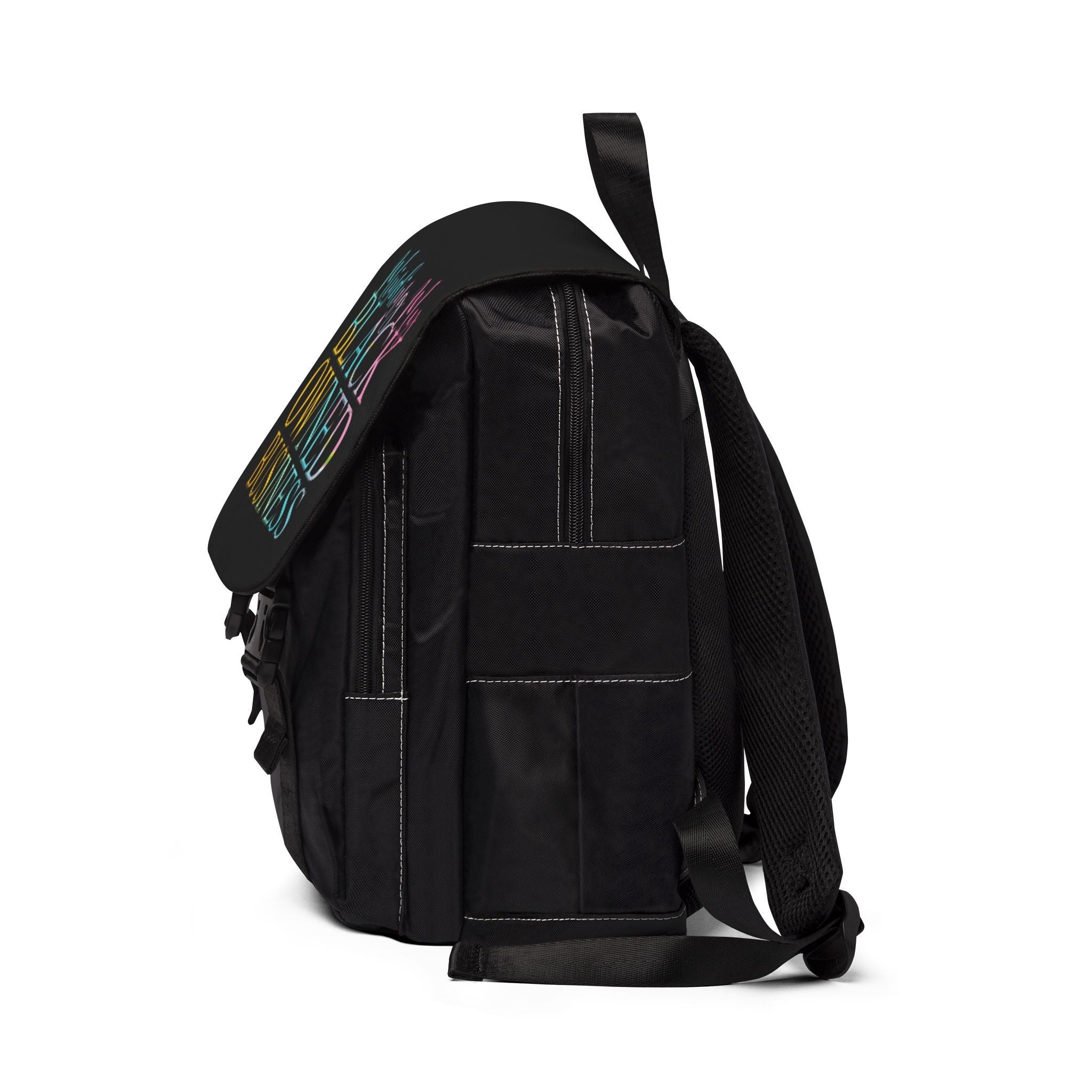 Minding My Black Owned Business Unisex Backpack (Multi and Black)