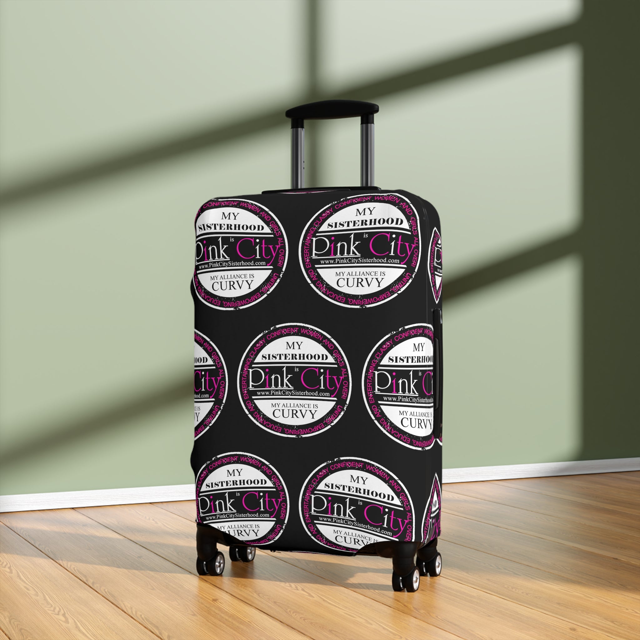 My Sisterhood is Pink City, My Alliance is Curvy Luggage Cover