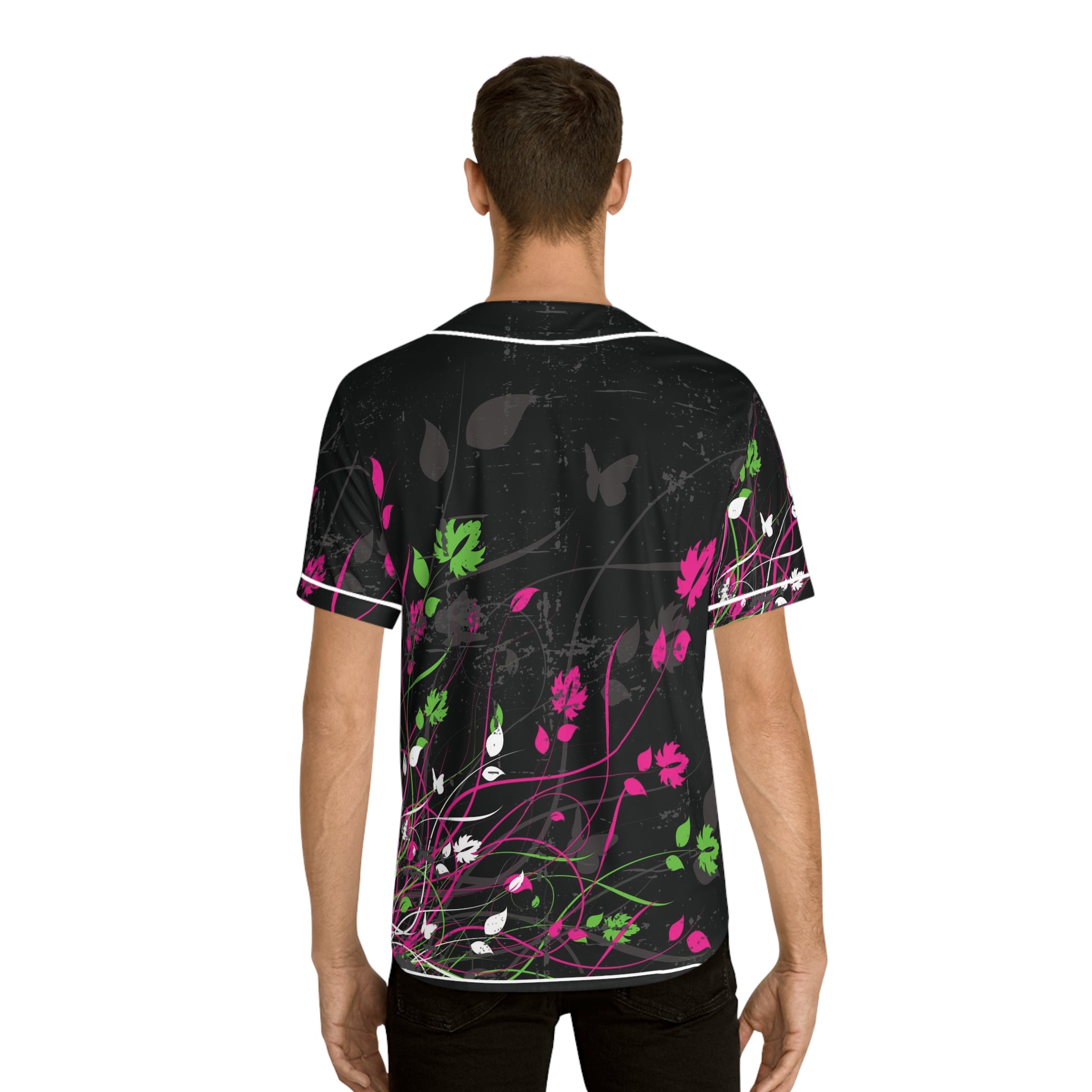 Fiashi  Unisex Floral Baseball Designer Jersey