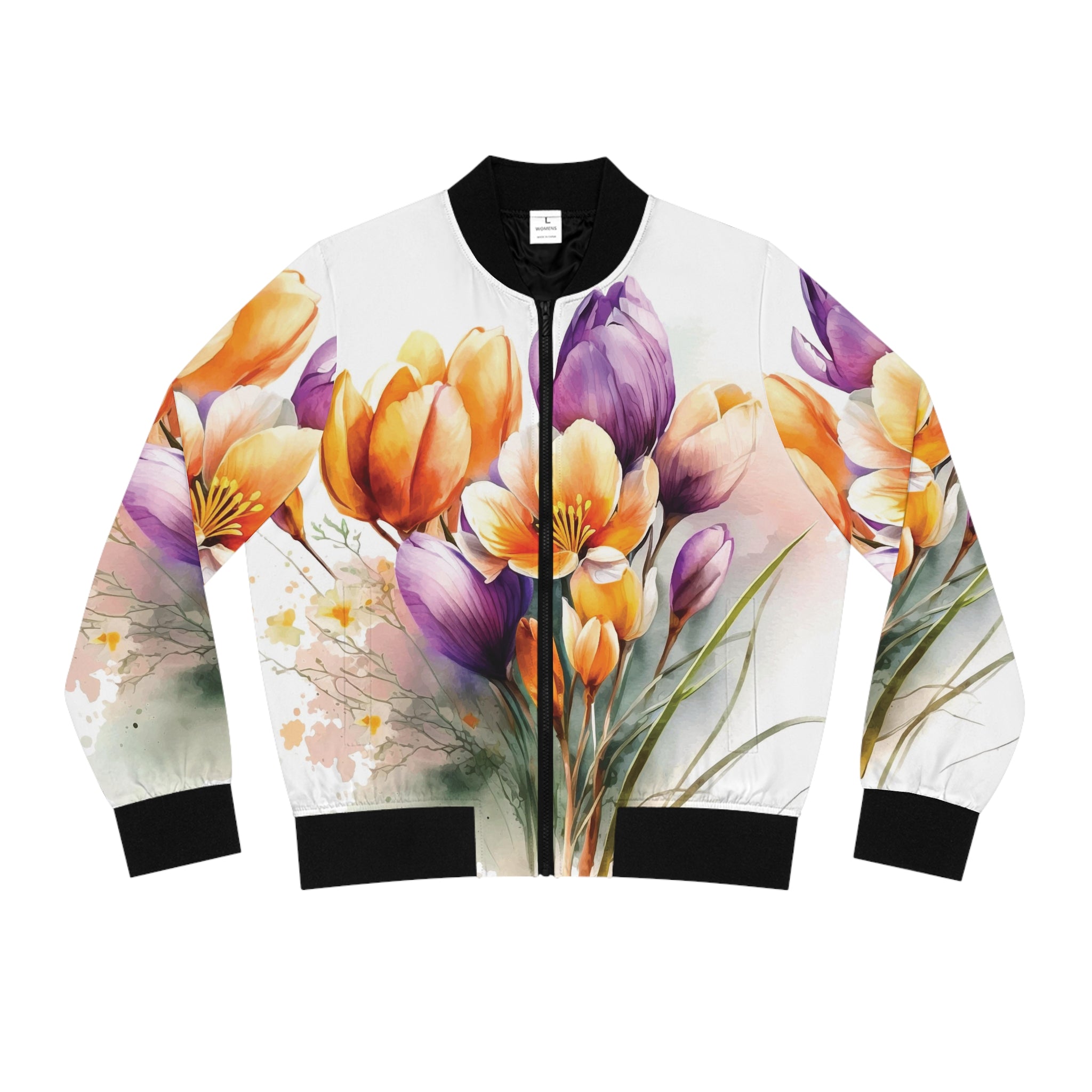 Pretty Floral Women's Bomber Jacket