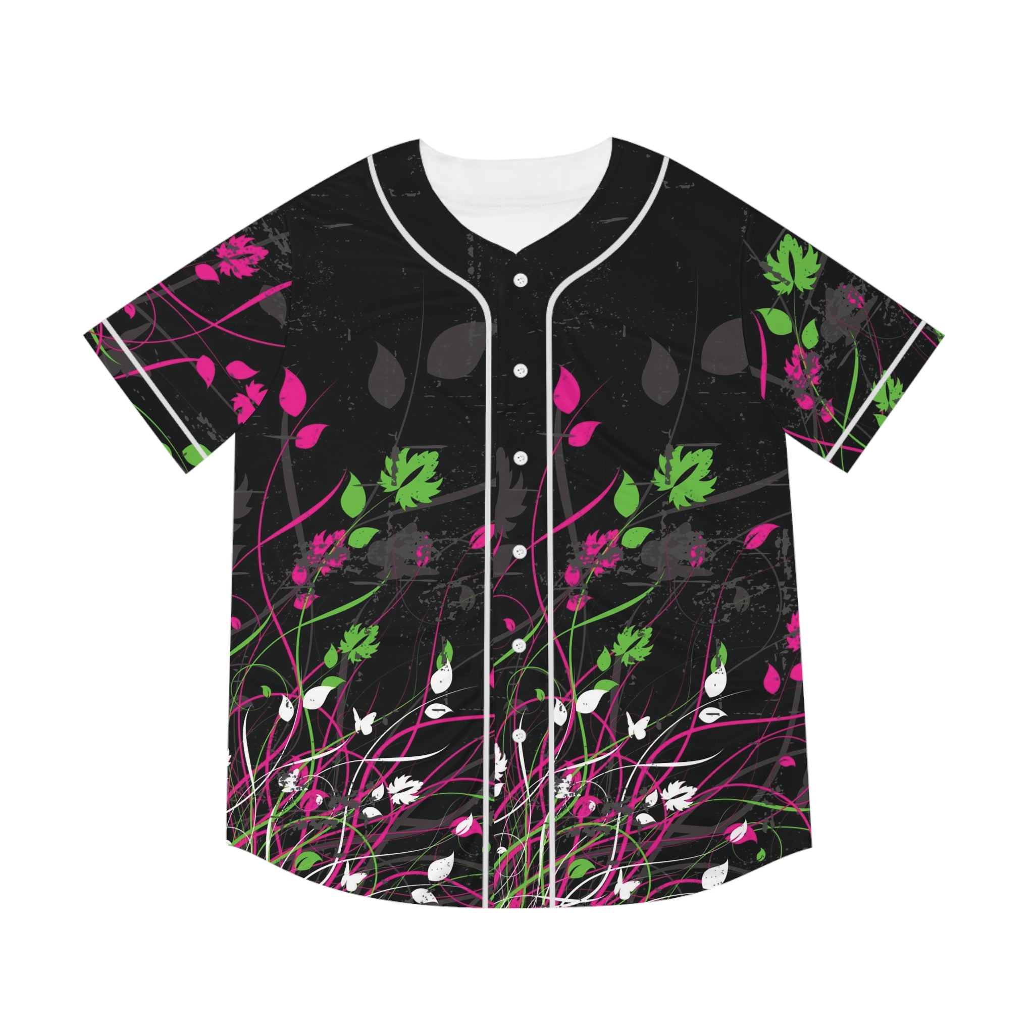 Fiashi  Unisex Floral Baseball Designer Jersey