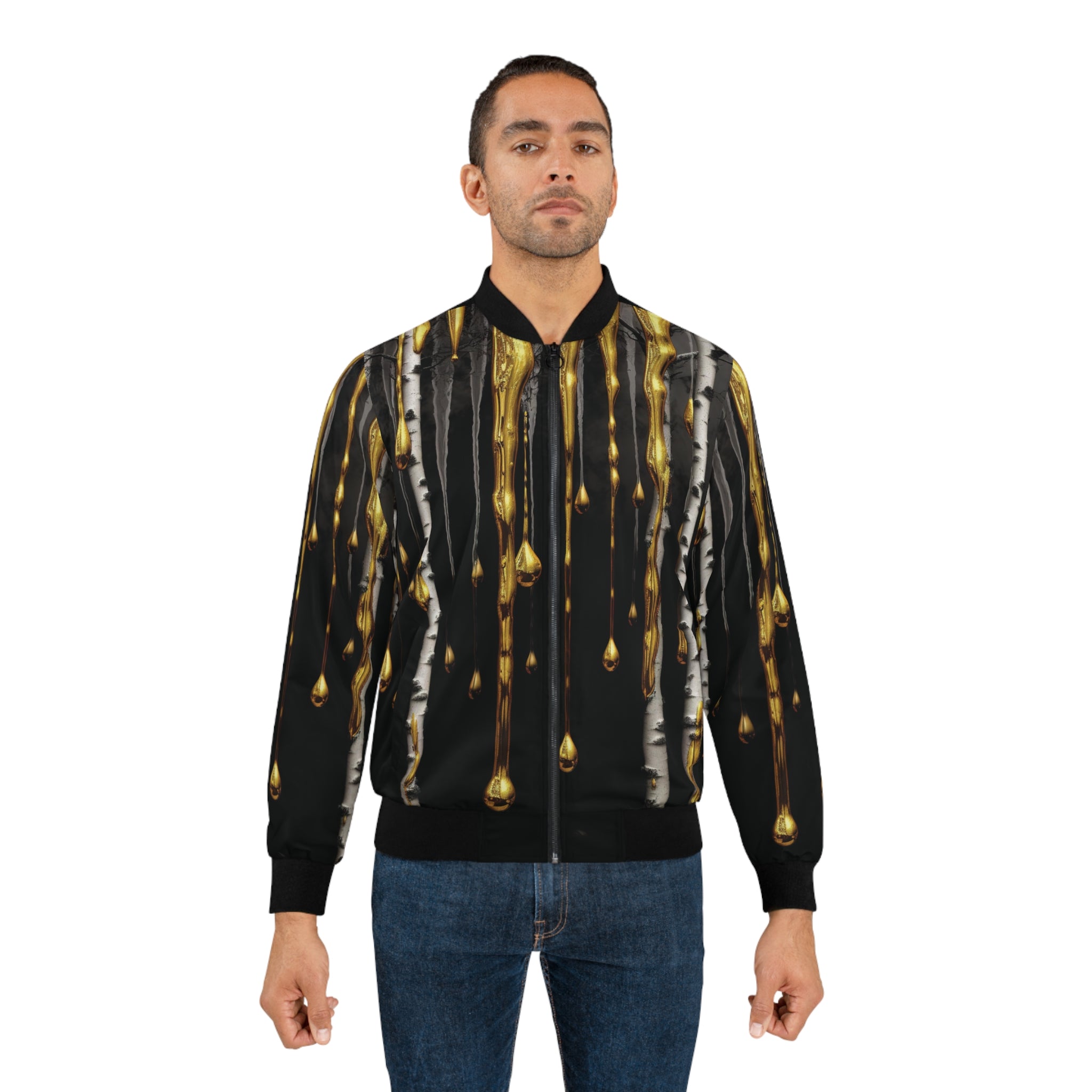 Men's Gold Tears Bomber Jacket