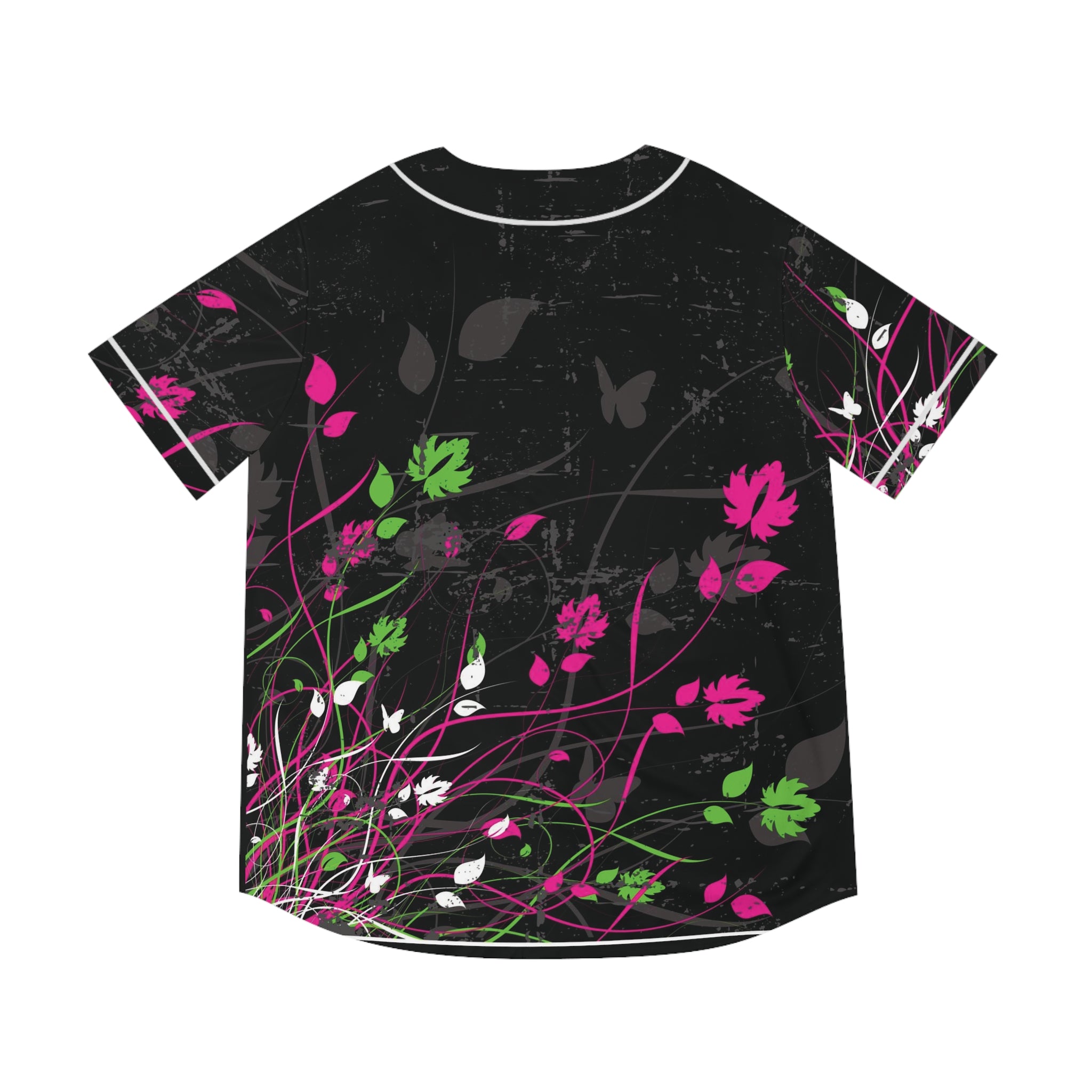 Fiashi  Unisex Floral Baseball Designer Jersey