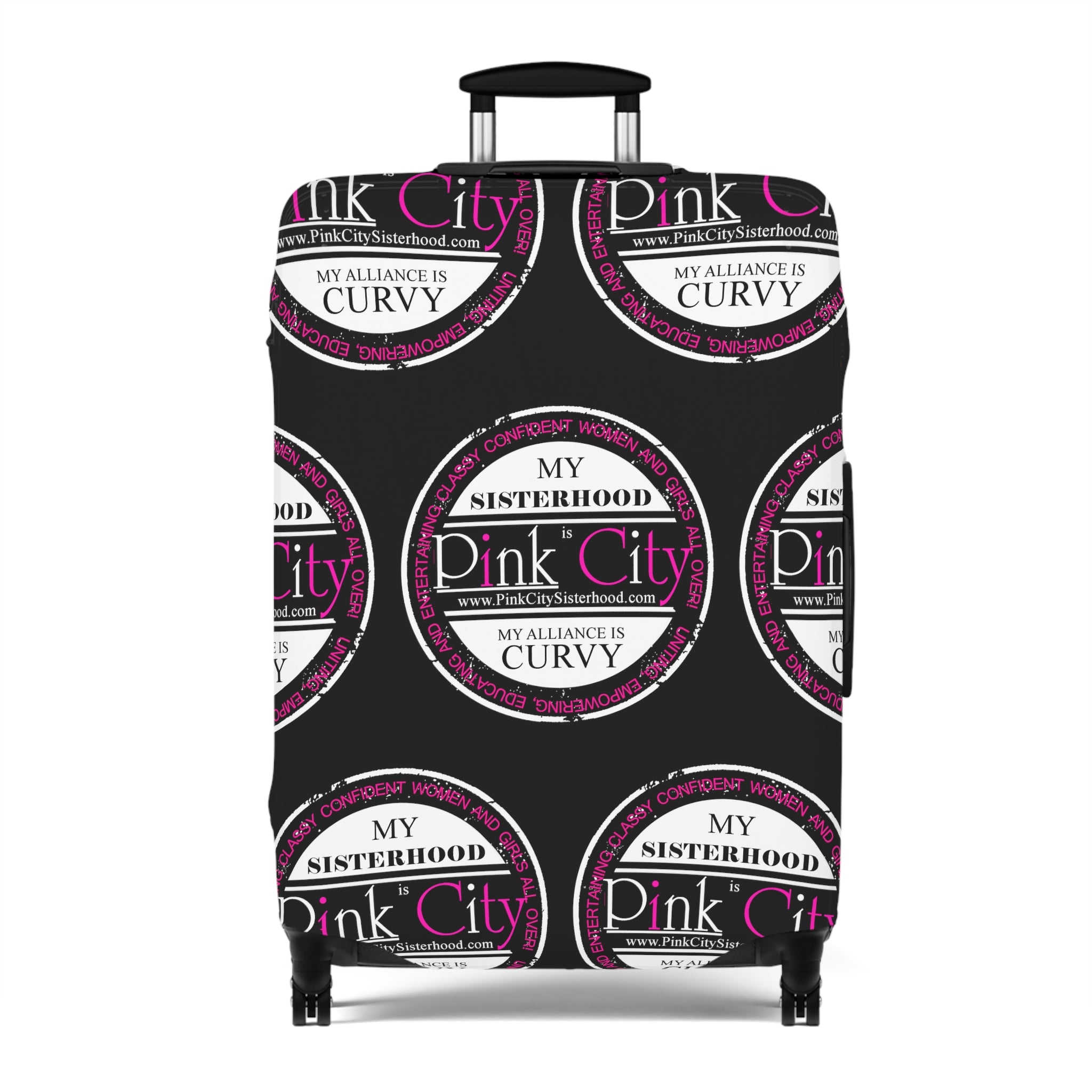 My Sisterhood is Pink City, My Alliance is Curvy Luggage Cover