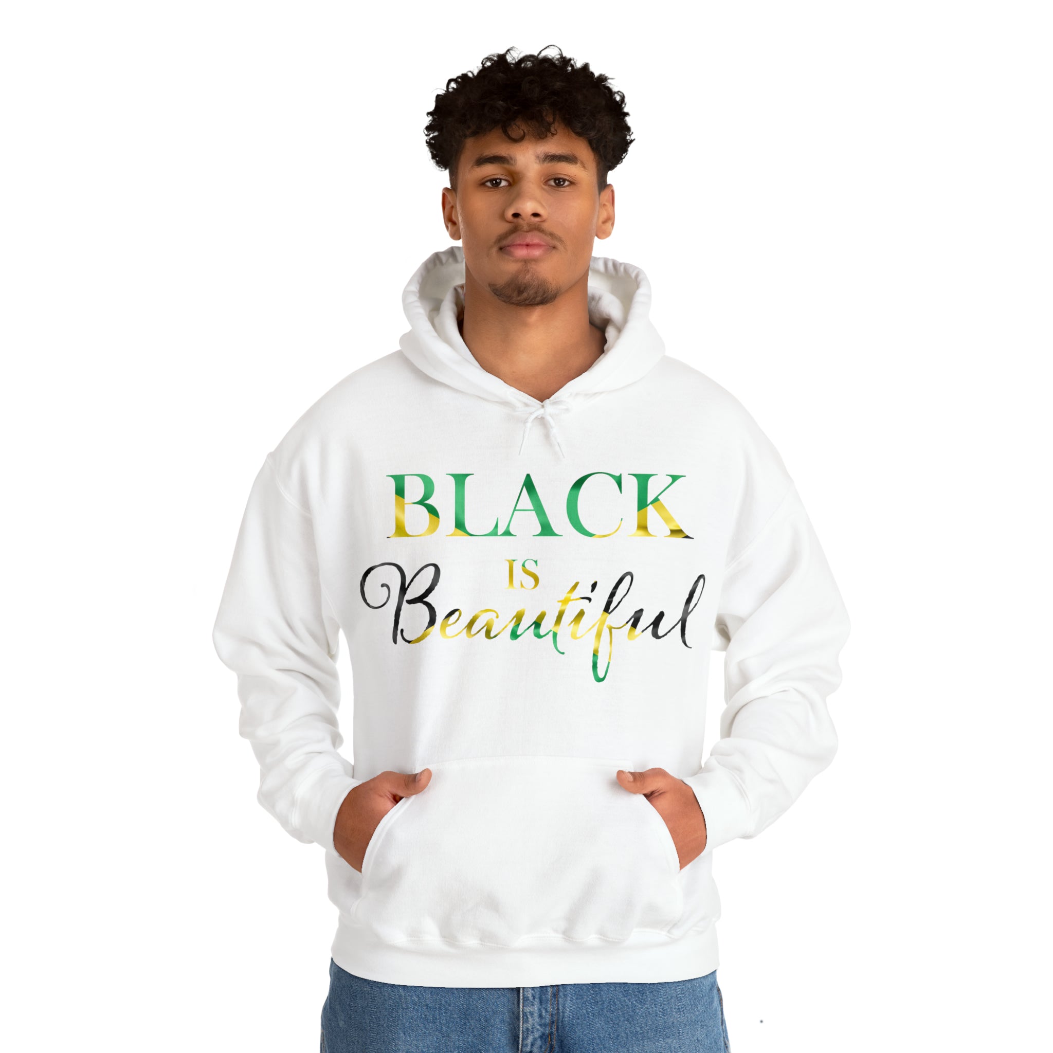 Black Is Beautiful Jamaican Flag Unisex Hoodie