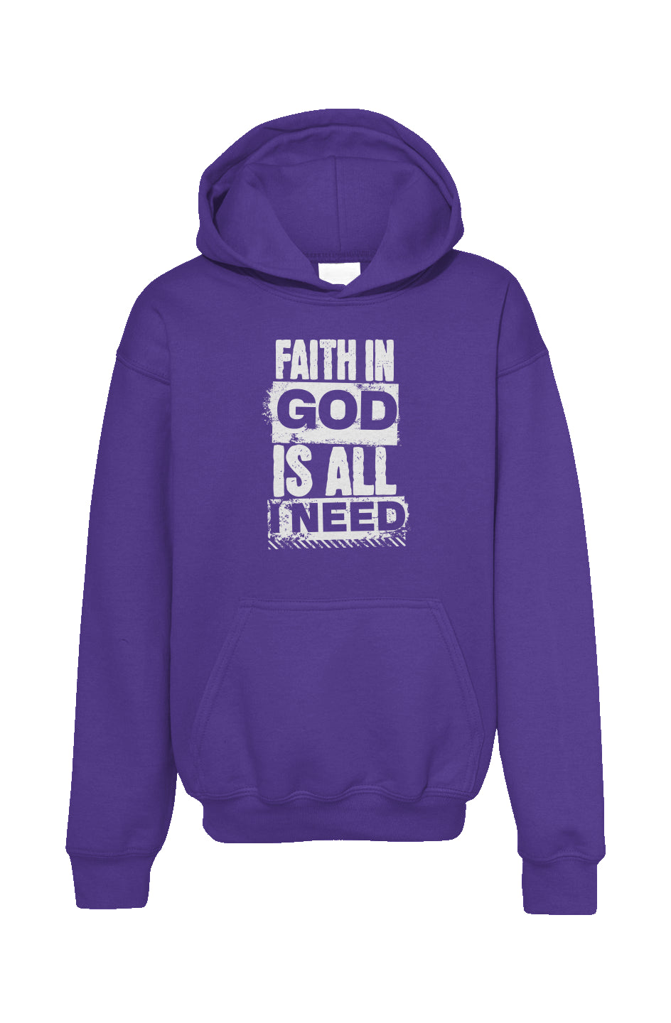 Youth Faith In God is All I Need Standard Hoodie Purple