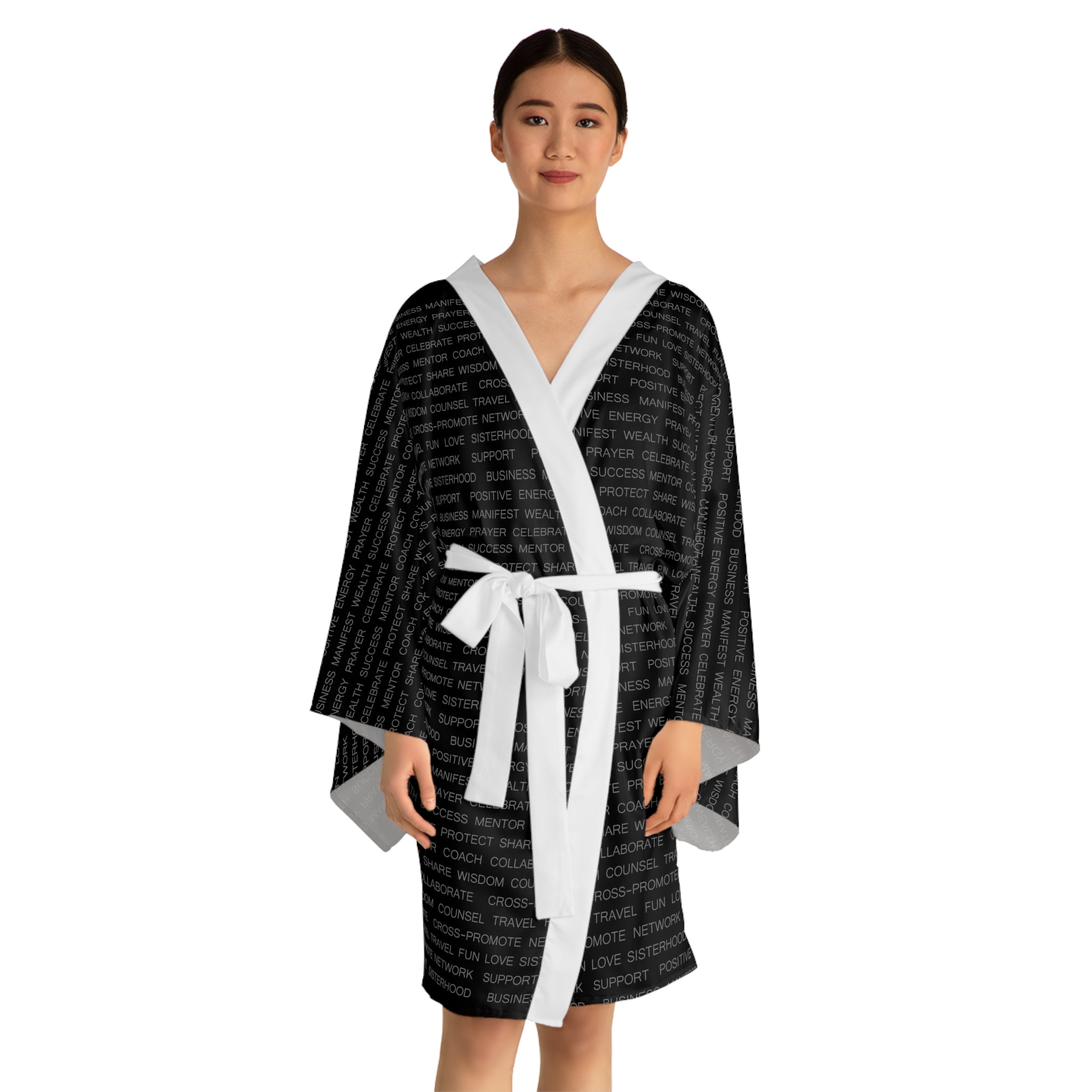 Long Sleeve Boss Up Queen Kimono Robe