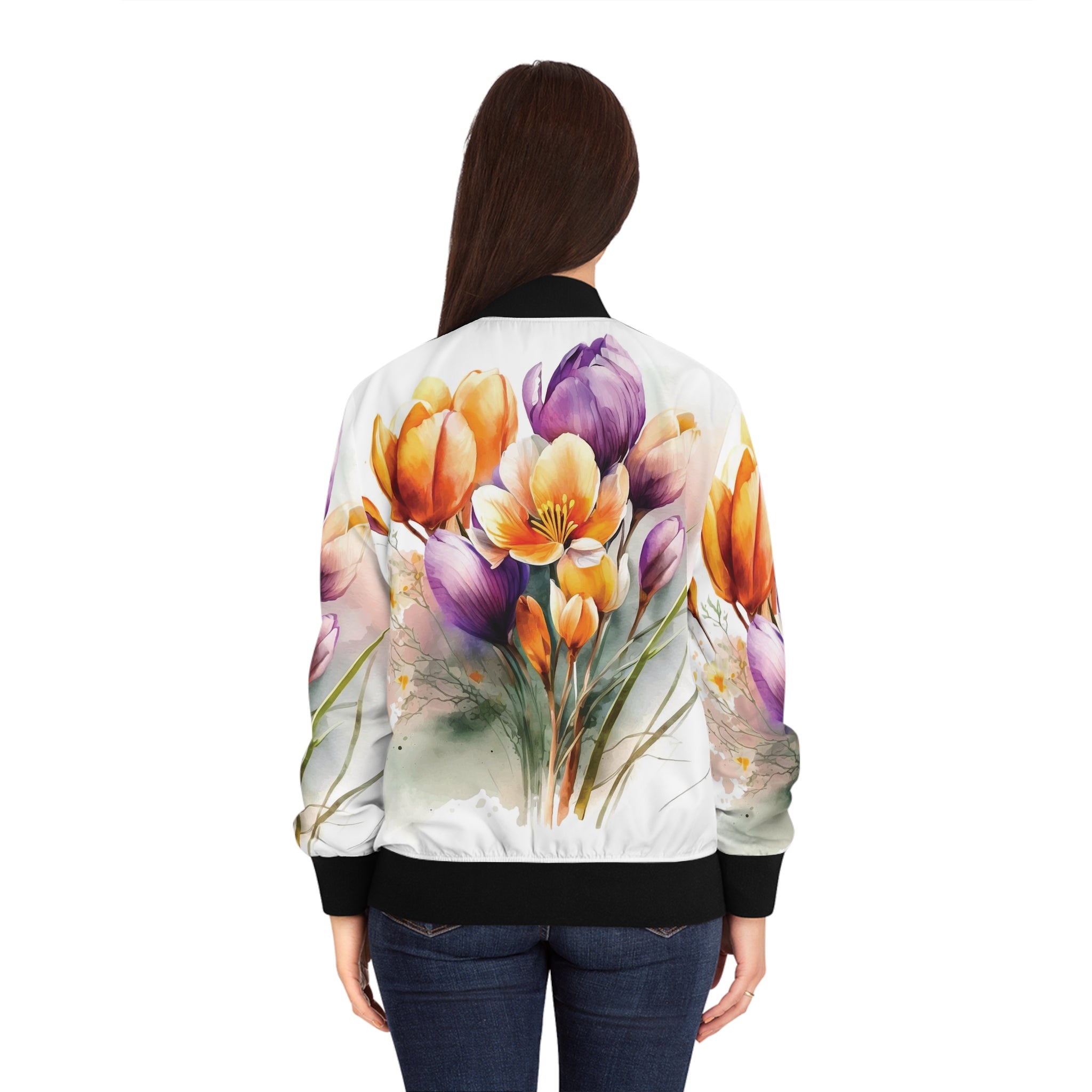 Pretty Floral Women's Bomber Jacket