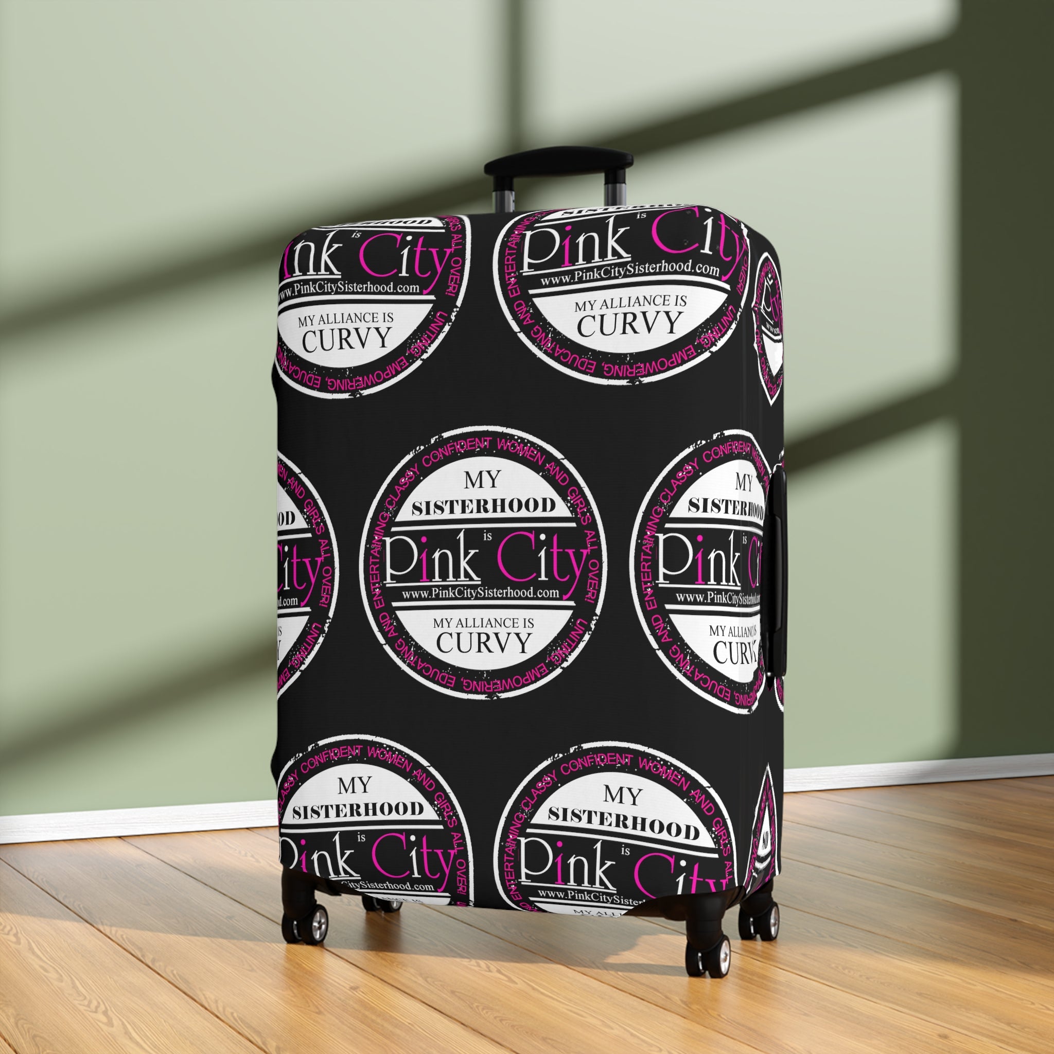 My Sisterhood is Pink City, My Alliance is Curvy Luggage Cover