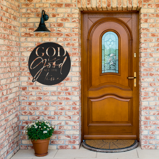 God_is_Good_metal_sign_Black_Brick_Entrance_Mockup.png
